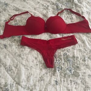 Victoria's Secret Scarlet Lace Set